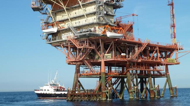 ENI Australia's offshore rig at the Blacktip gas field in the Joseph Bonaparte Gulf. Picture: Supplied