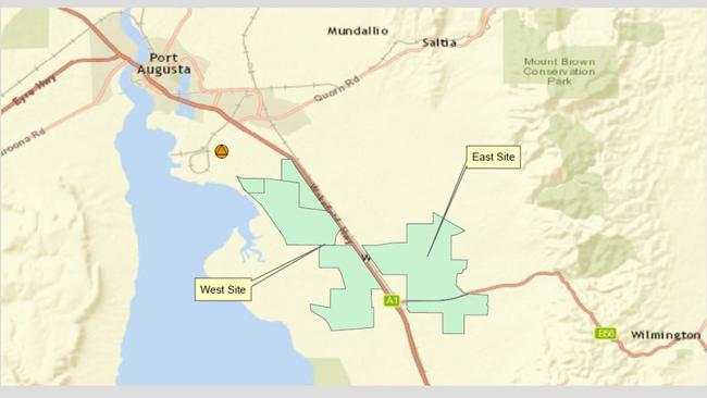 Port Augusta Renewable Energy Park location.