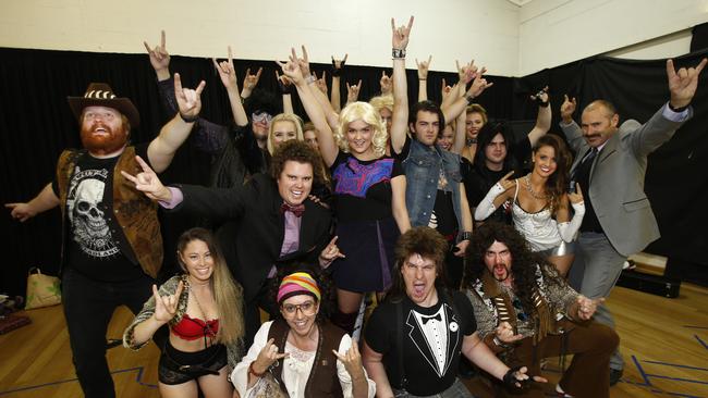preview for Rock of Ages. having a dress rehearsal in Hobart. Picture: KIM EISZELE