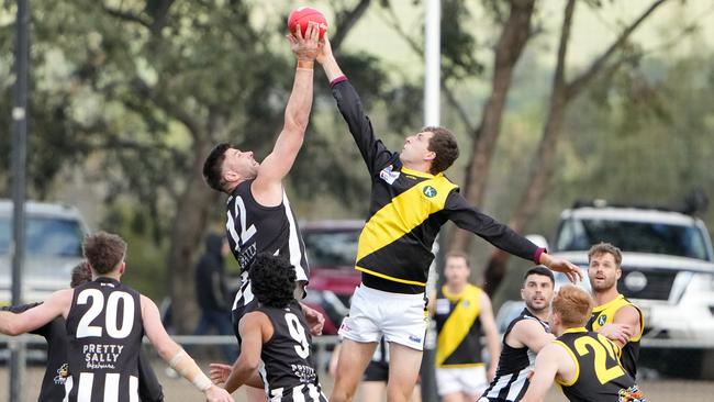 Brandon Spur hurt his neck against Wallan. Picture: George Sal