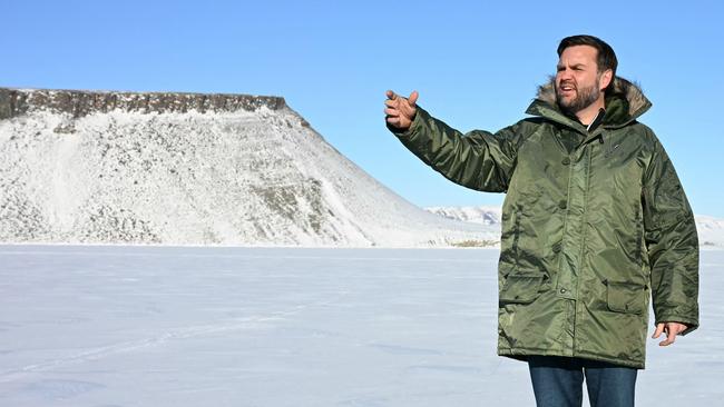 US Vice President JD Vance tours the US military's Pituffik Space Base in Greenland. Picture; AFP.