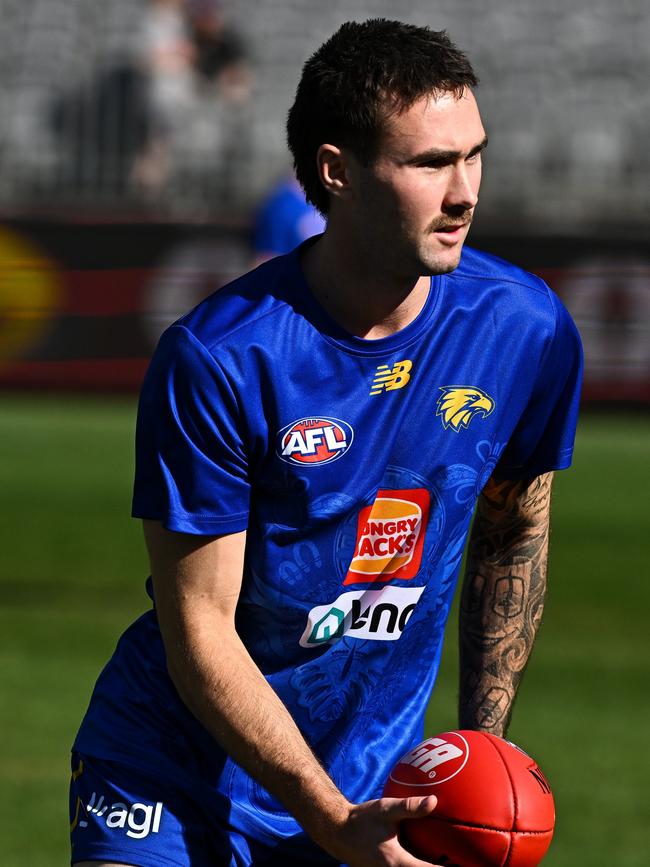 Zane Trew has a key role in the Eagles midfield. Picture: Daniel Carson/AFL Photos via Getty Images