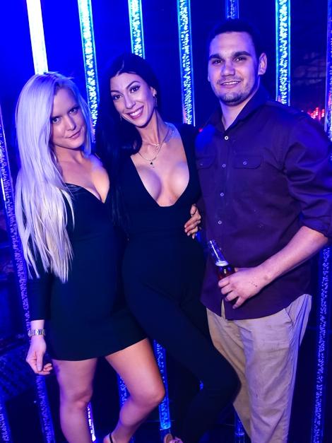 Jade Stanley, Danielle Grimsey and Troyden Sammon at Shooters.
