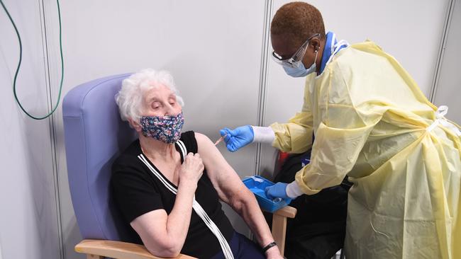COVID-19 vaccines are distributed in London. Picture: AFP