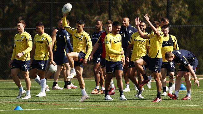 Another win over the Panthers will see the Eels move on to the preliminary finals and one step closer to premiership glory. Picture: Getty Images.