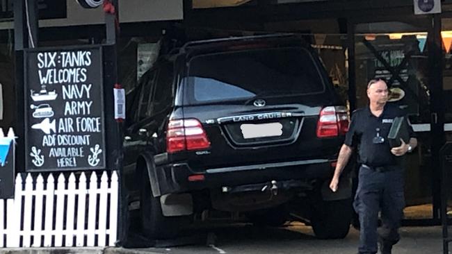 Talbot is accused of driving into the Six Tanks pub. Picture: Madura McCormack/NT News