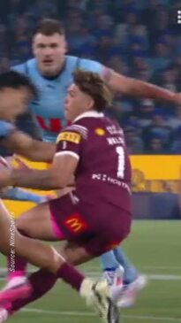 Massive hit sees Reece Walsh suffer a concussion