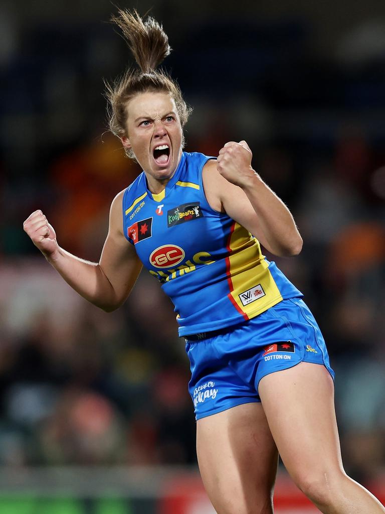 Jamie Stanton after sealing a draw. Picture: Matt King/AFL Photos/via Getty Images