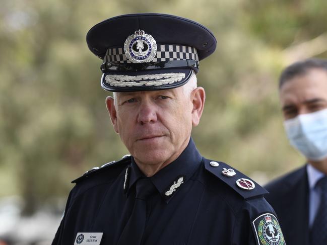 Police Commissioner Grant Stevens said the risks to his employees and the public could be managed through alternative controls. Picture: NCA NewsWire / Naomi Jellicoe