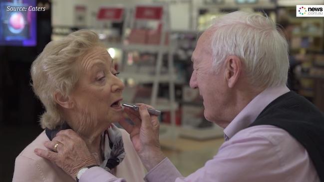 Man gets make-up lessons to help blind wife