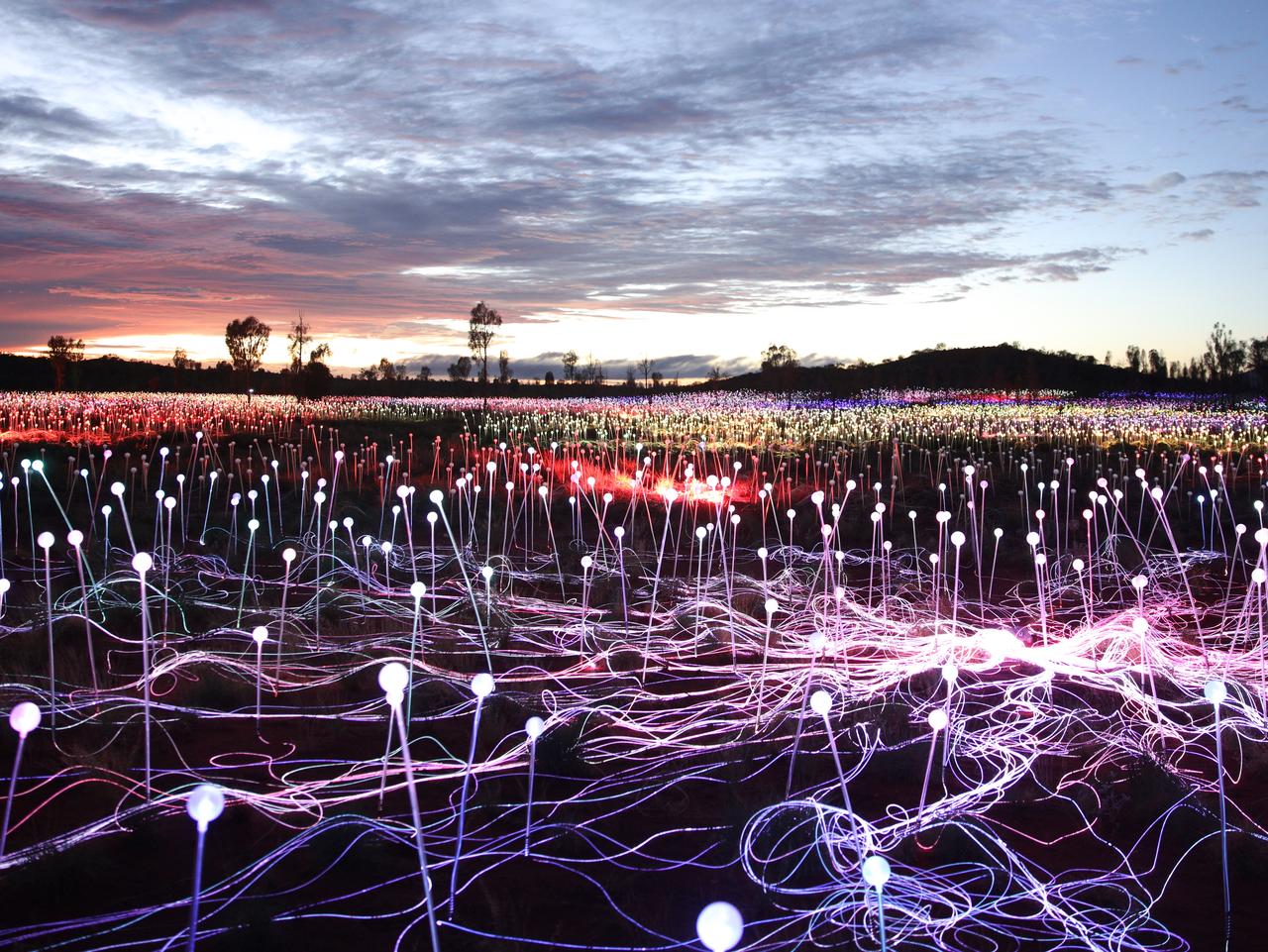 Bruce Munro’s Field of Light illuminates Uluru in spectacular