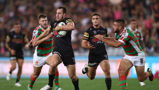 Isaah Yeo helped set-up the match winning try after an incredible run. Picture: Getty Images.