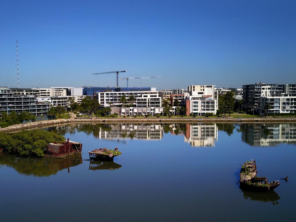 Shipwrecks in Homebush Bay. Picture: Toby Zerna