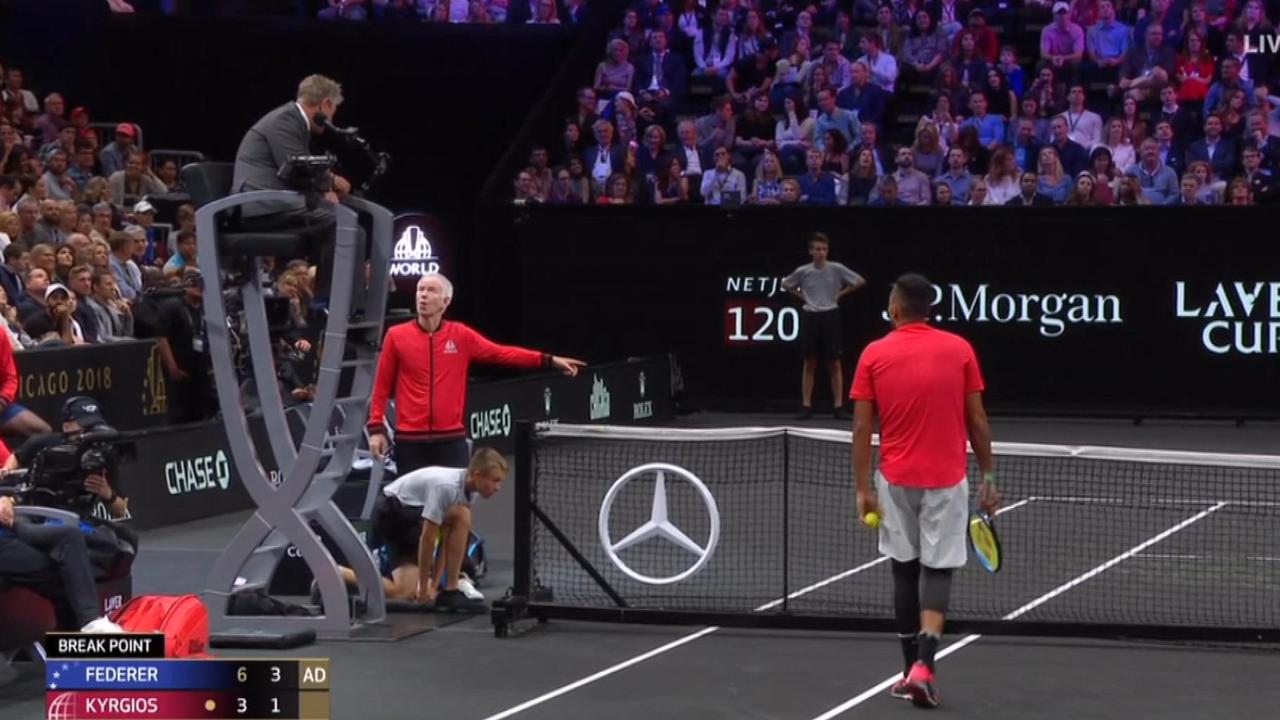 McEnroe and Kyrgios got into it with an umpire.