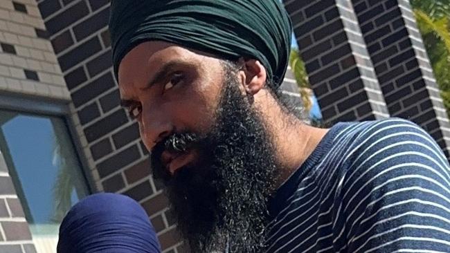 Right: Lovepreet Singh outside Lismore Courthouse facing charges of Dangerous driving occ death-drive manner dangerous and Negligent driving (occasioning death).