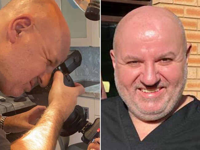 High profile Sydney dentist Dr Bill Zafiropoulos was badly beaten in an attack in his surgery. Pictures: Supplied