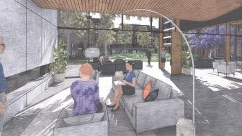 An artist impression of a common lounge area in the proposed $60m 133-unit development for seniors at 5 Skyline Place, Frenchs Forest. Picture: Supplied.