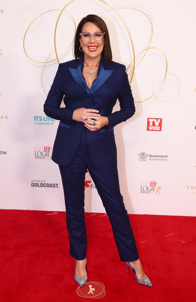 Julia Morris on the red carpet at the 62nd TV Week Logie Awards last year on the Gold Coast. Picture: Chris Hyde/Getty Images