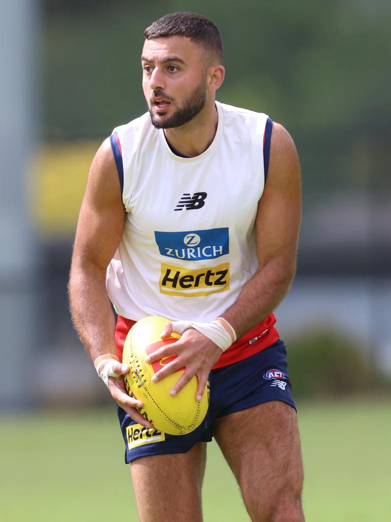 Christian Salem is moving into the Demons midfield. Picture: Brendan Beckett