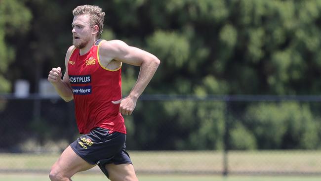 Hugh Greenwood at Gold Coast training. Picture: Glenn Hampson