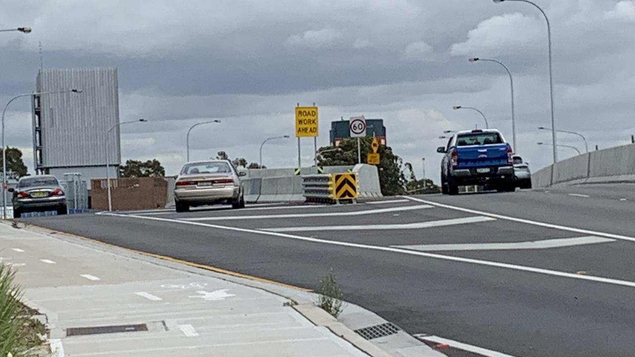 This driver comes to a complete halt on Wattle St, perplexed by the new road layout. Picture: Benedict Brook