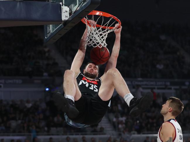 Pledger loves to use his height to rock the rim. Picture: David Crosling