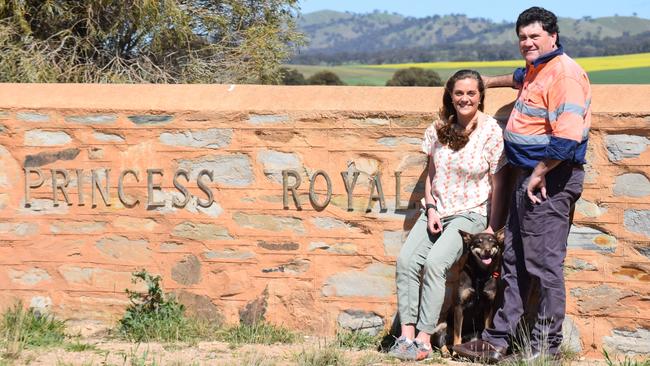 Simon Rowe and daughter Katherine at Princess Royal Station, Burra. Picture: JAMIE-LEE OLDFIELD