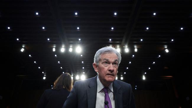 Federal Reserve Chair Jerome Powell overnight suggested that interest rates will need to stay higher for longer than expected in order to curb inflation. Picture: AFP/Getty