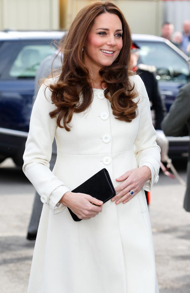 Catherine, Duchess of Cambridge, visits London’s famous Ealing Studios, where Downton Abbey is shot.