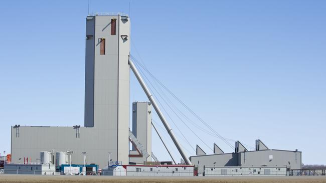 Vertical shaft-boring machines at BHP’s Jansen potash project.