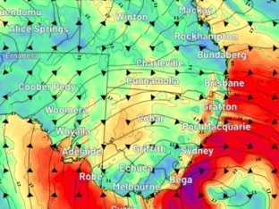 Strong wind gusts are expected to continue for large parts of Australia's southeast. Picture: Weatherzone