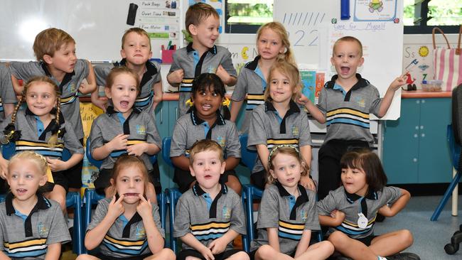 MY FIRST YEAR: Funny faces. Siena Catholic Primary School Preps. Picture: Patrick Woods.