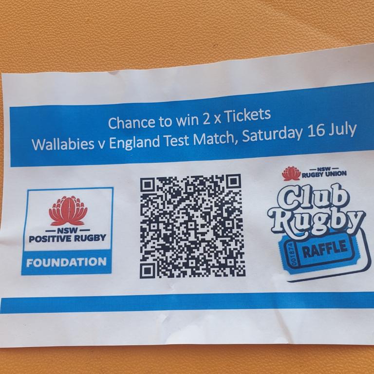 Flyer for the rugby union Test between the Wallabies and England. Picture: Supplied