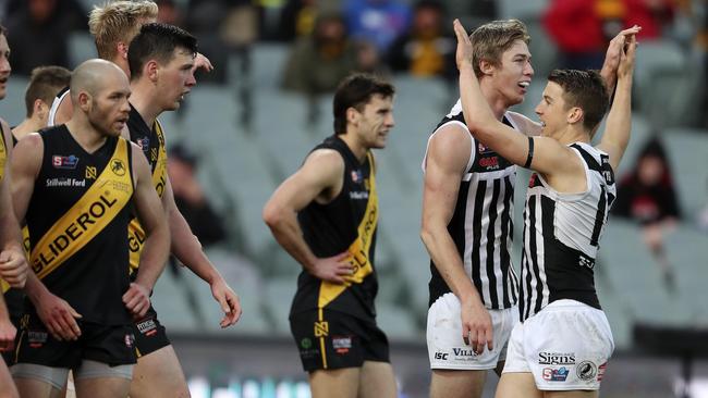 Will Jack Trengove (right) be celebrating a Magarey Medal win? Picture: Sarah Reed