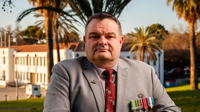 Mark Freer, who is one of a growing number of former soldiers calling for a Royal Commission into the government supplying anti-malaria drugs with bad side effects. Mark is pictured near the Torrens Parade Ground on July 16, 2020 in Adelaide. Picture by Matt Turner.SA WEEKEND PICTURE, CONTACT PAUL ASHENDEN FOR PUBLISHING DATES.