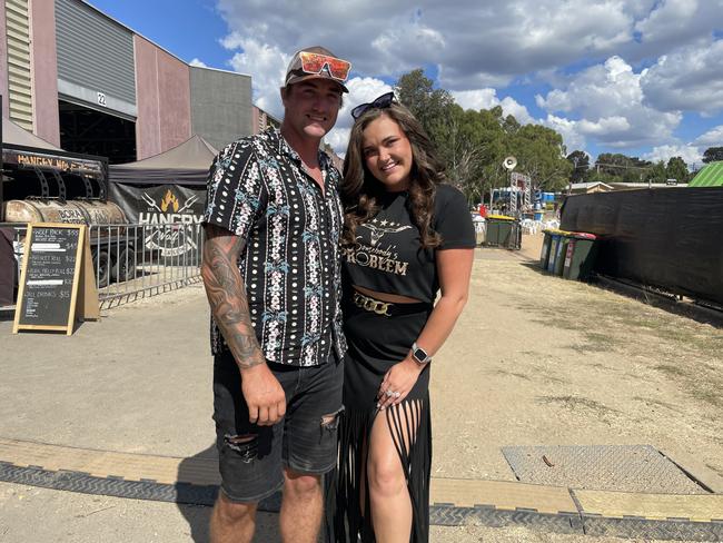 Kaitlyn Thomas and Jacob at the 2024 Meatstock Festival at Bendigo Showgrounds. Photo: Himangi Singh