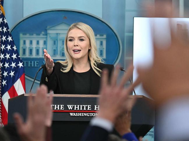 White House Press Secretary Karoline Leavitt called Donald Trump’s Gaza plan an “out-of-the-box idea”. Picture: AFP