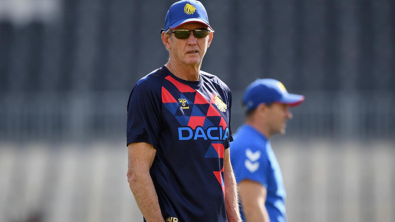 Head Coach Wayne Bennett looks on during a Great Britain Rugby League Lions training session