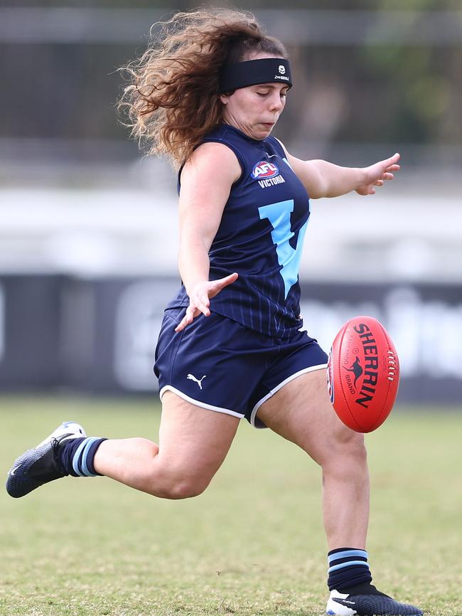 Ava Jordan has had an impressive Under-18 National Championships for Vic Metro. (Photo by Chris Hyde/AFL Photos/via Getty Images )