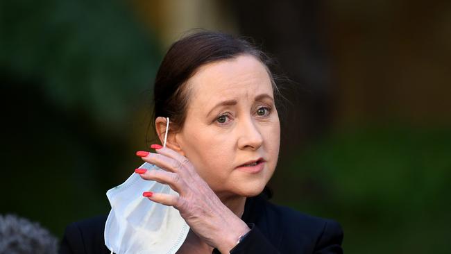 Queensland Health Minister Yvette D'Ath on Wednesday. Picture: Dan Peled