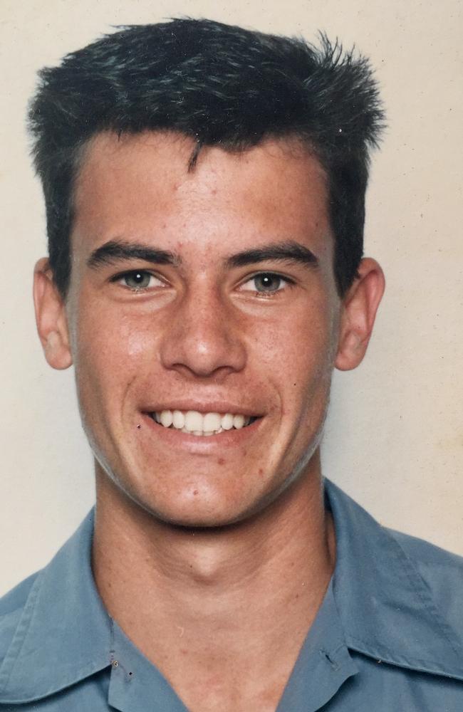 Rupert McCall as a high school student in 1987.