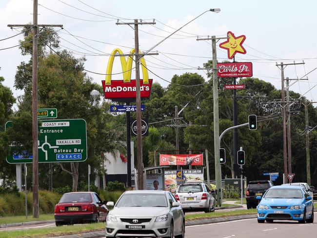 New Carl's Jr store at Bateau Bay is located next to McDonald’s. Picture: Sue Graham