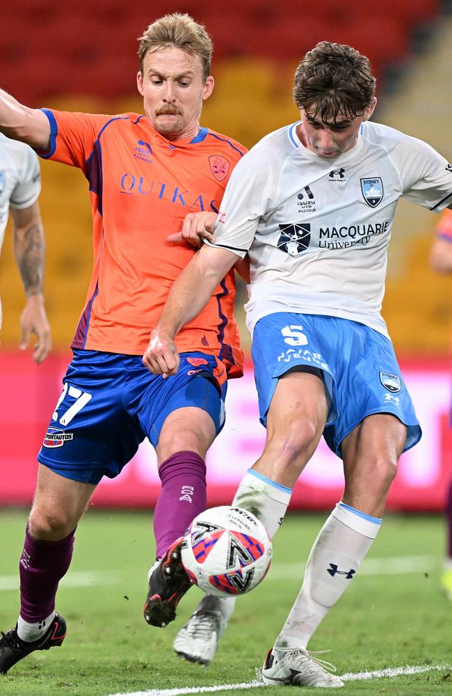 Rising star Hayden Matthews (right) has made a name for himself at Sydney FC since his debut. Picture: Getty Images