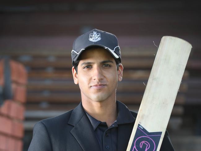 Adelaide High School captain Tejas Gill is one of SA’s brightest young cricket stars. Picture: Dean Martin