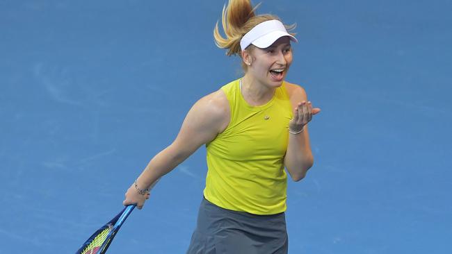 Daria Gavrilova showed she still has more to give with a good return to the court after injury at the Billie Jean King Cup. Picture: AFP