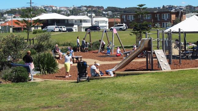 Dixon Park, Merewether, near where the dog attack occurred on Alfie. The dog died after significant injuries.