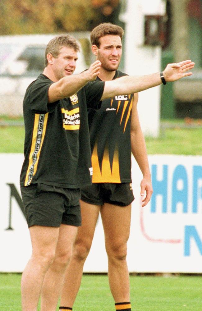 The coach and youngster in 2000.