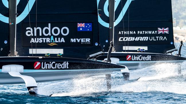 September 24, 2024. UniCredit Youth America's Cup, Race Day 7, Semi Finals. Andoo Team Australia Youth Team, Athena Pathway - Youth