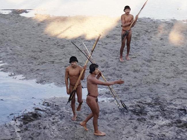 Several members of an isolated indigenous tribe from the Amazon report the massacre of their families in 2014. Picture: Funai- Brazil