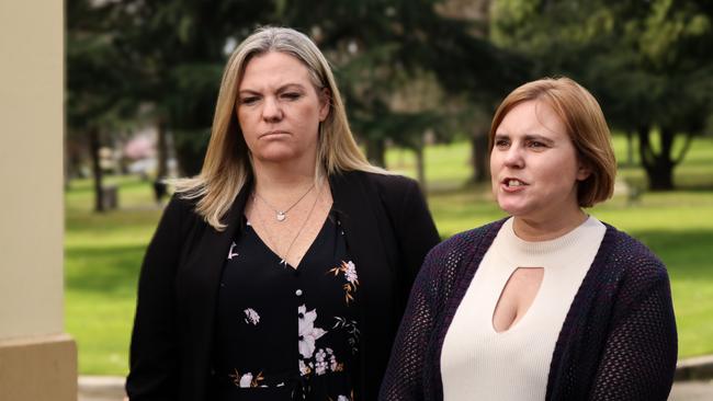 Independent members Rebekah Pentland and Miriam Beswick, who represent Bass and Braddon, respectively. Picture: Stephanie Dalton